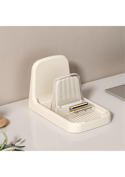 Tezgah Üstü Tencere Kapağı Tutucu Ağır Hizmet Tipi Düzenleyici Raf Plastik Kaşık Standı Mutfak Çatalı Spatula Tava Kapağı Raf Beyaz (Yurt Dışından) fırsatları