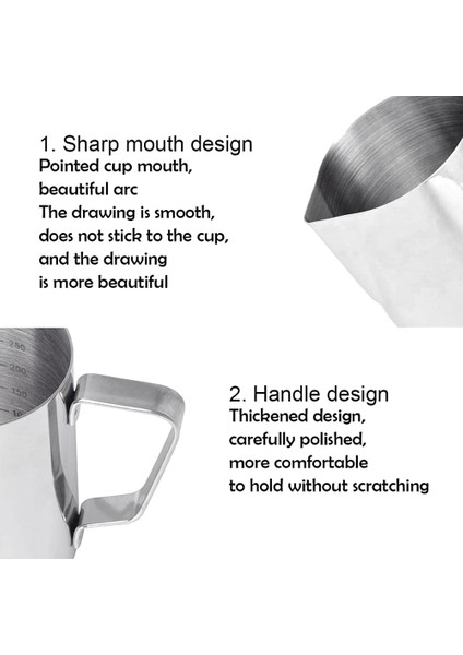 Süt Köpürtme Sürahisi 350 ml Süt Sürahisi Paslanmaz Çelik Süt Sürahisi Köpürtme Sürahisi Kahve Makinesi Için Süt Sürahisi (Yurt Dışından) indirimleri