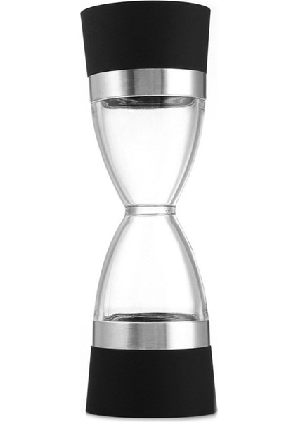 2'si 1 Arada Manuel Karabiber Öğütücü Ayarlanabilir Kalınlıklı Karabiber Tuz Değirmeni Deniz Kum Saati Çift Başlıklı Çift Amaçlı Öğütücü (Yurt Dışından)