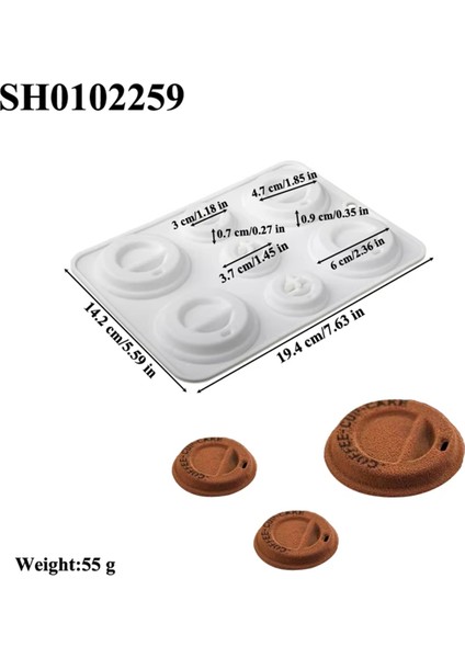 Silikon Kahve Kapağı Şeklinde Kek Kalıbı - Mutfak Için Çikolatalı Mus ve Tatlı Pişirme Aracı, Silikon Kalıp B (Yurt Dışından) fiyatları
