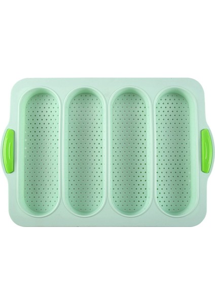 Yuvalı Fransız Kek Kalıbı Fransız Kendin Yap Küçük Ekmek Kalıbı Yapışmaz Kolay Çıkarılabilir Fırın Tepsisi Yeşil (Yurt Dışından)