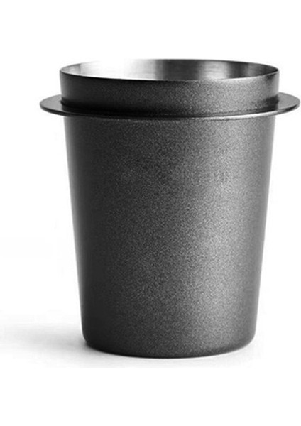 Espresso Makinesi Için Paslanmaz Çelik Dozaj Kabı Kahve Koklama Kupası Toz Besleyici Portafilter Kahve Tamper (54MM Siyah) (Yurt Dışından)