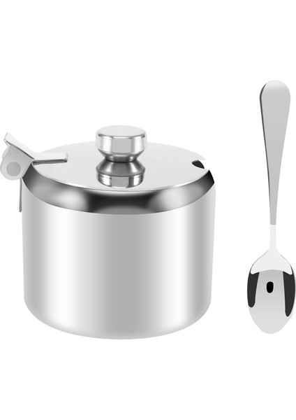 Kapaklı ve Kaşıklı Paslanmaz Çelik Şekerlik Baharat Kavanozu Baharat Kavanozu Sofra Takımı Baharat Kabı (Yurt Dışından) modelleri