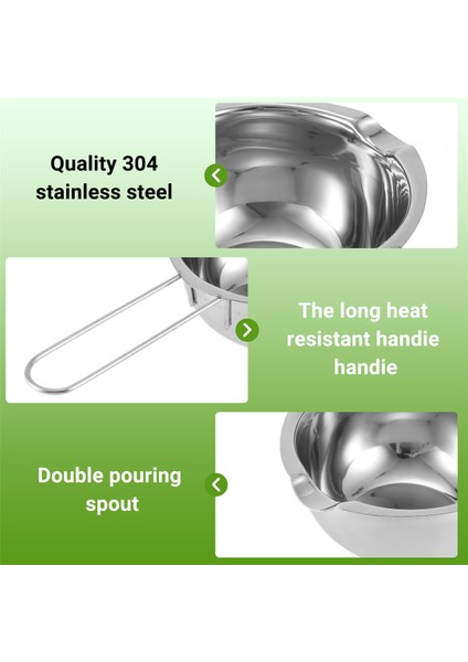 Çikolata, Şeker, Tereyağı, Peynir Için Silikon Spatulalı 2'li Çift Kazanlı Eritme Kabı (400ML ve 600ML) (Yurt Dışından) fırsatları