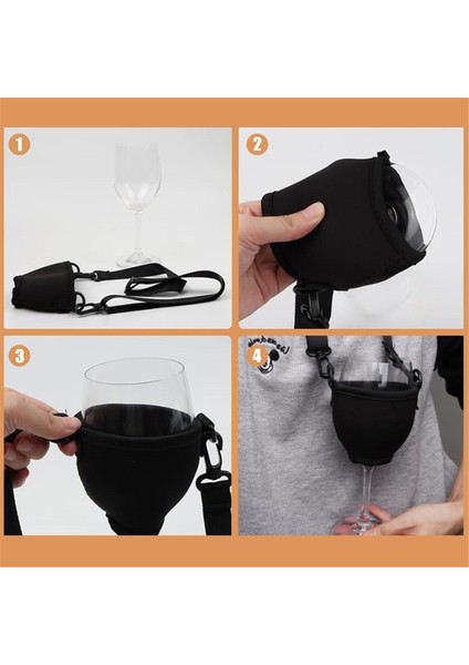 4 Adet Taşınabilir Şarap Kadehi Tutucu Askısı Şarap Askısı Boyunduruğu Bardak Tutucu Desteği Boyun Askısı Doğum Günü Kokteyl Araçları Için B (Yurt Dışından) fırsatları