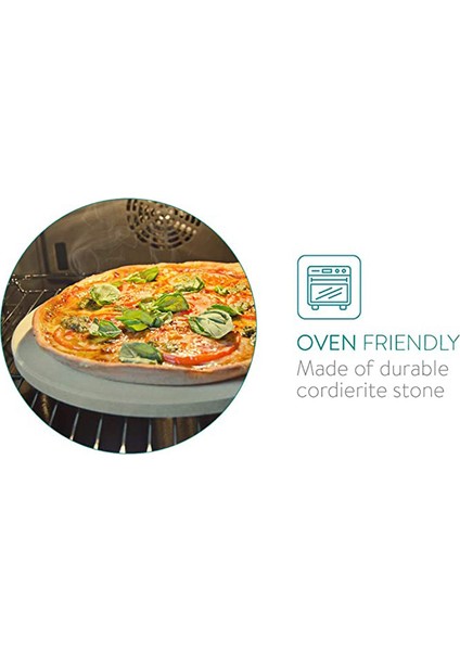 13 Inç Pizza Pişirme Araçları Fırın ve Barbekü Izgara Pişirme Levhası Mutfak Ekmek Tepsisi Destek Çerçevesi ile Ekstra Kalın Taş (Yurt Dışından) fırsatları