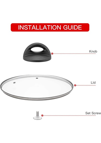 Evrensel Tencere Kapağı Yedek Düğmeleri, Isıya Dayanıklı Tencere Kapağı Tutma Sapları (2'li Paket), Küçük (Yurt Dışından) modelleri