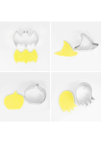 10 Adet Cadılar Bayramı Yarasa Balkabağı Hayalet Paslanmaz Çelik Kurabiye Kesici Kek Dekorasyon Fondan Bisküvi Kalıbı Pişirme Aracı (Yurt Dışından) indirimleri