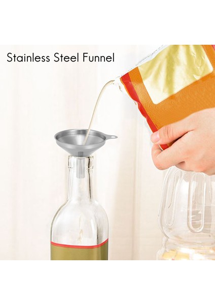 Mutfak Kullanımı Için 3'lü Paslanmaz Çelik Huni Seti Dolum Şişeleri, Içki Şişeleri, Küçük Baharatlar, Yemeklik Tozlar, Su (Yurt Dışından) fiyatları