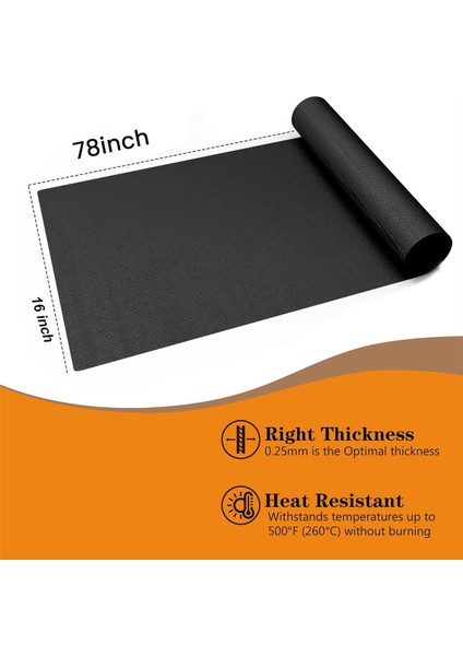 78 Inç Rulo Büyük Bakır Fırın Kaplamaları Fırın Tabanı Için Bpa ve Pfoa Içermeyen, Kalın Ağır Hizmet Tipi Yapışmaz Fırın Paspasları Siyah (Yurt Dışından) fiyatları