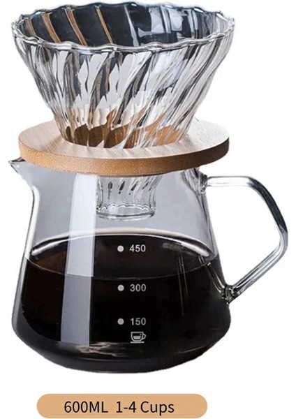 Kahve Makinesi Seti, Cam Sürahi ve Cam Kahve Filtresi, Ev Veya Ofis Için Damlama Kahve Makinesi Seti, 600ML (Yurt Dışından) fiyatları