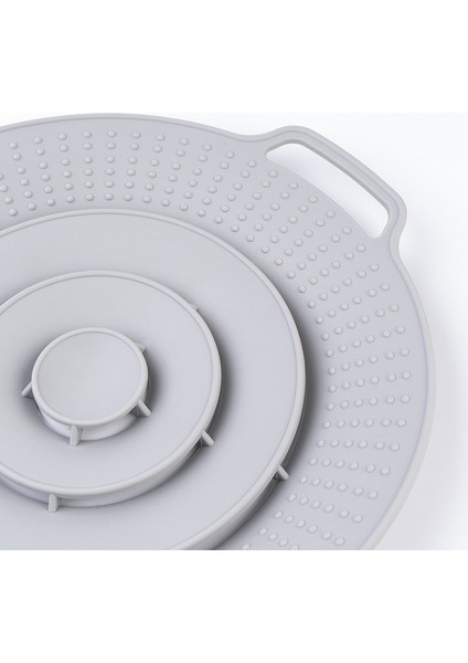 Mikrodalga Kapağı Silikon Kapak 33,5 cm Tencere, Tava, Kase, Bardak ve Tava Için Vantuzlu Kapak - Sıçramaya Dayanıklı, Gri (Yurt Dışından) fırsatları