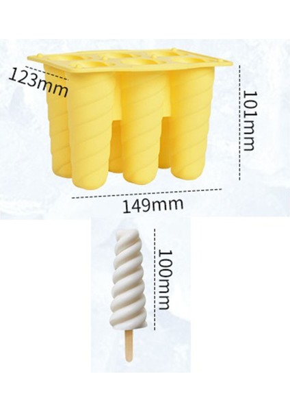 Adet Silikon Popsicle Kalıpları Ev Yapımı Dondurma Kalıpları Çocuklar Için Gıda Sınıfı Popsicle Yapıcı Temizlemesi Kolay, Sarı (Yurt Dışından) fırsatları