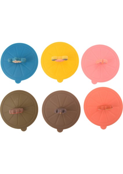 Silikon Bardak Kapakları Karikatür Cam Bardak Kapağı Kupalar Için Yeniden Kullanılabilir Toz Önleyici Bardak Kapakları Hayvan Şeklinde Sıcak Içecek Bardak Kapakları 6 Adet (Yurt Dışından)