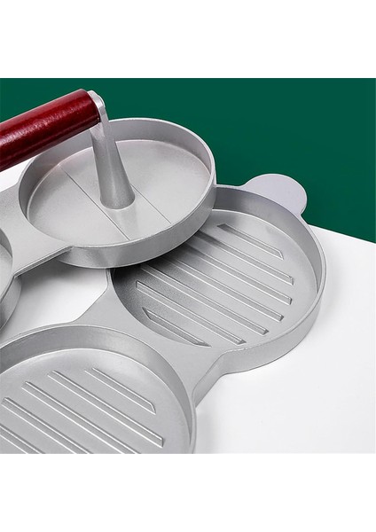Çift Hamburger Presi, Ahşap Saplı Alüminyum Alaşımlı Burger Köftesi Makinesi, Et Presi, Yuvarlak Hamburger Köftesi Makinesi (Yurt Dışından) fırsatları