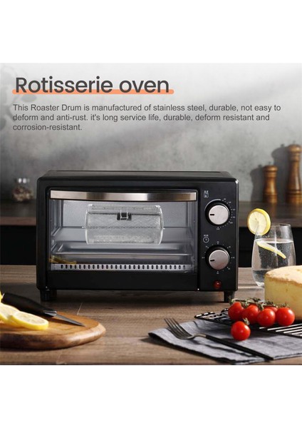 Paslanmaz Çelik Izgara Kızartma Tamburu Fırın Sepeti Pişirme Kapları Fırın Kızartma Pişirme Döner Kuruyemiş Sepeti Barbekü Izgara Pişirme Aleti A (Yurt Dışından) fırsatları