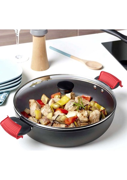 4'lü Silikon Sıcak Sap Tutucu Kapağı Dökme Demir Tava Sapı Kapağı Tencere Sapı Tutucu Kılıfı Isıya Dayanıklı - Kırmızı (Yurt Dışından) fiyatları