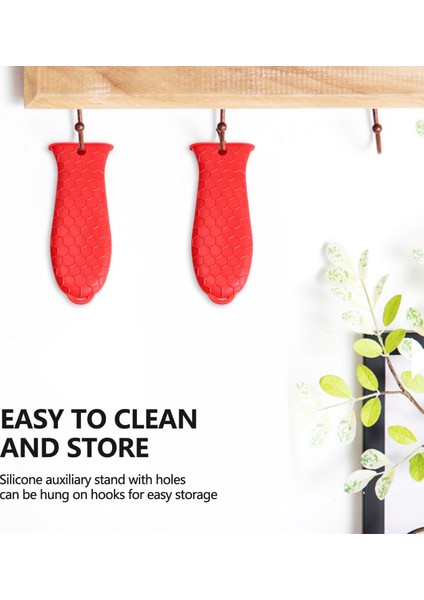 4'lü Silikon Sıcak Sap Tutucu Kapağı Dökme Demir Tava Sapı Kapağı Tencere Sapı Tutucu Kılıfı Isıya Dayanıklı - Kırmızı (Yurt Dışından) fırsatları