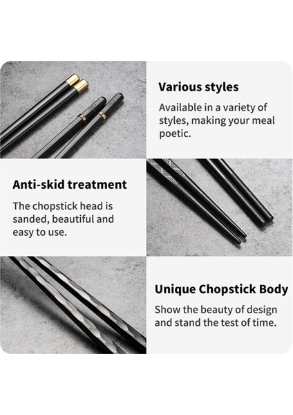 Çift Yemek Çubuğu Yeniden Kullanılabilir Yemek Çubukları Bulaşık Makinesinde Yıkanabilir Gıda Sınıfı Yemek Çubukları Kaymaz Kullanımı Kolay (Yurt Dışından) fırsatları