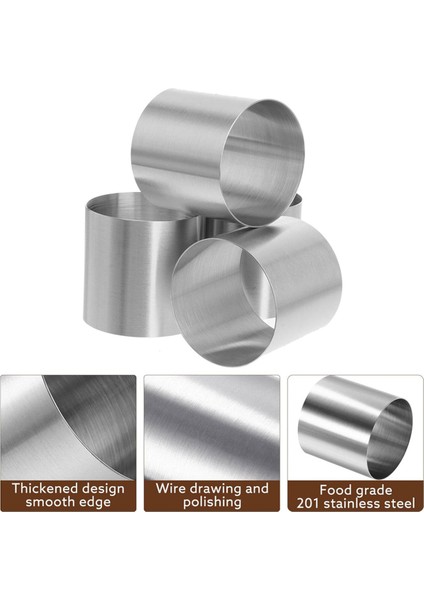 Yuvarlak Kek Halkası Kalıbı Paslanmaz Çelik Pişirme Halkaları 16 Parça Tatlı Mus Kalıbı Mini Kek Hamuru Halkası Gıda Kalıp Seti (Yurt Dışından) modelleri