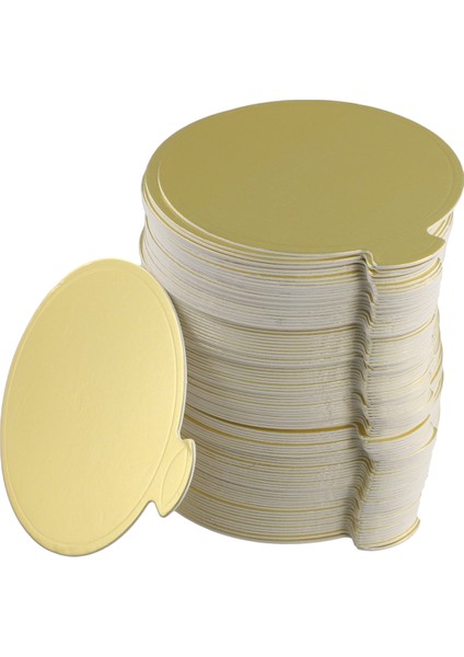 Mini Yuvarlak Altın Karton Kek Tabanı, Mus Kek Tabağı, 100 Parça Kek Kağıdı Tabağı Yuvarlak Karton Tabanlı Tatlı Tabağı (Yurt Dışından)