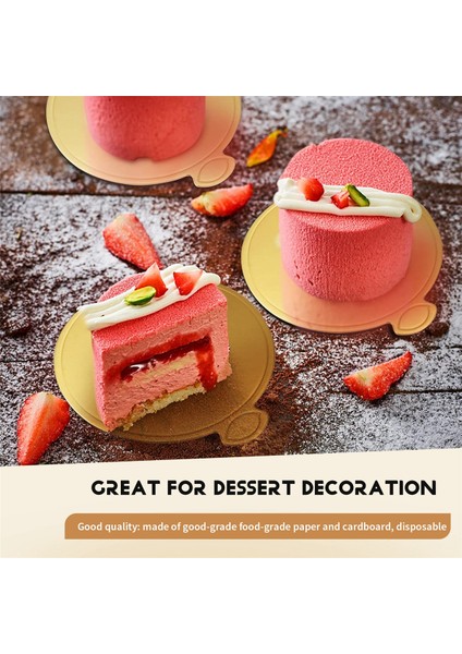 Mini Yuvarlak Altın Karton Kek Tabanı, Mus Kek Tabağı, 100 Parça Kek Kağıdı Tabağı Yuvarlak Karton Tabanlı Tatlı Tabağı (Yurt Dışından) indirimleri