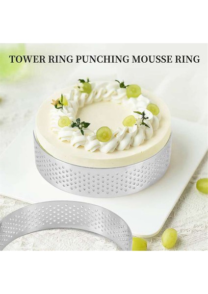20 Adet 8 cm Delikli Yuvarlak Tart Halkaları Paslanmaz Çelik Meyveli Turta Kiş Kek Mus Kalıbı Mutfak Pişirme Kalıbı Halkaları (Yurt Dışından) fiyatları