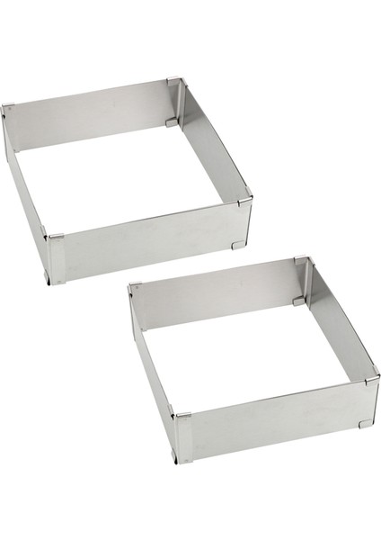 Pişirme Kabı Ayarlanabilir Mus Halkası Tatlı Pişirme Aracı Paslanmaz Çelik Kendin Yap Pasta Dekorasyon Kalıbı Kare Kek Kalıbı (Yurt Dışından)