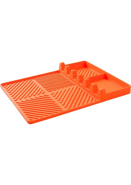 Barbekü Izgara Aksesuarları Yan Raf Matı Izgara Pedi Izgara Mutfak Tezgahı Spatula Silikon Mat Turuncu Büyük (Yurt Dışından) indirimleri