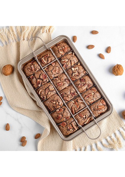 Bölmeli Brownie Tepsisi, Yapışmaz Ekmek Tepsisi, Fırın Tepsisi, Kek Için 18 Önceden Kesilmiş Kare Kalıp (Yurt Dışından) fiyatları