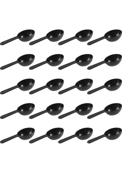 20 Adet Kahve Ölçü Kaşığı Plastik Ölçü Yemek Kaşığı Kahve, Çay ve Süt Tozu Kaşıkları (7G/0.25OZ/SIYAH) (Yurt Dışından)