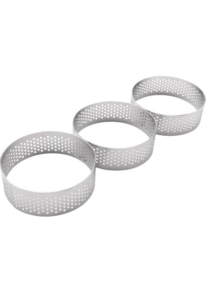 10'lu Paket Paslanmaz Çelik Tart Halkası, Isıya Dayanıklı Delikli Kek Mus Halkası, Yuvarlak Halka Pişirme Donut Aletleri, 5,9 cm (Yurt Dışından) fırsatları