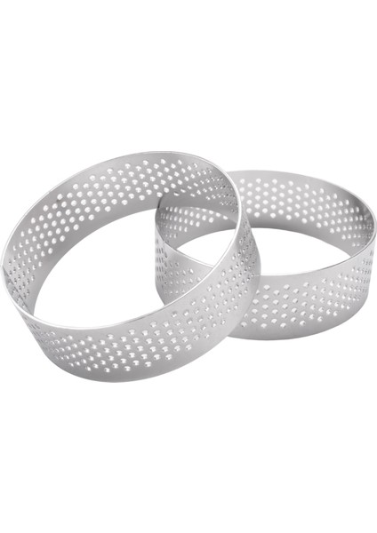 10'lu Paket Paslanmaz Çelik Tart Halkası, Isıya Dayanıklı Delikli Kek Mus Halkası, Yuvarlak Halka Pişirme Donut Aletleri, 5,9 cm (Yurt Dışından) indirimleri