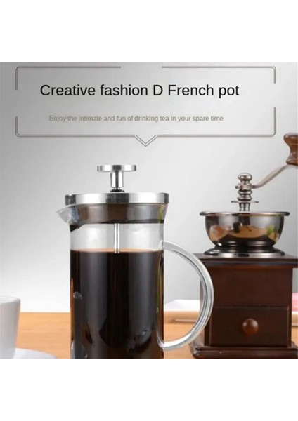 French Press Kahve Makineleri Paslanmaz Çelik Cam Kahve Makinesi Çok Fonksiyonlu El Delme Makinesi Kahve Aksesuarları 350ML (Yurt Dışından) modelleri