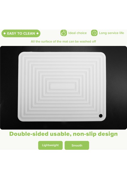 Büyük Silikon Tencere Tutucu Kare Kalın Isı Yalıtım Pedi Kaymaz Oluklu Mutfak Masa Matı (Beyaz) (Yurt Dışından) fırsatları