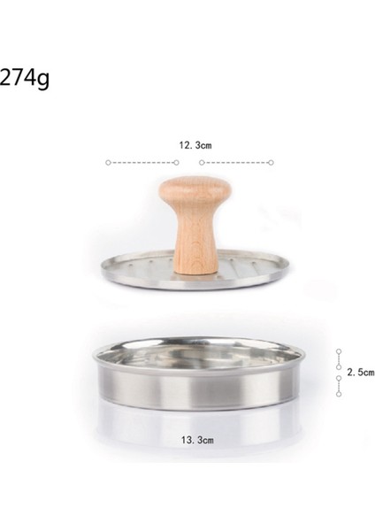 Burger Press 5 Inç Ağır Hizmet Tipi Paslanmaz Çelik Hamburger Köfte Makinesi Ahşap Saplı (Yurt Dışından) fiyatları