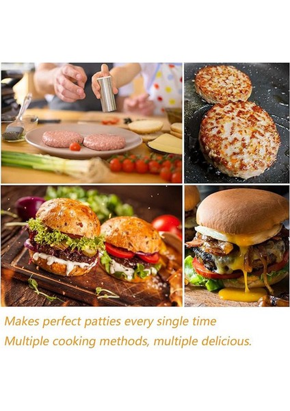 Burger Press 5 Inç Ağır Hizmet Tipi Paslanmaz Çelik Hamburger Köfte Makinesi Ahşap Saplı (Yurt Dışından) fırsatları