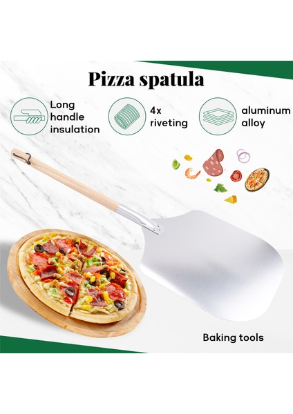 Pizza Itici, Paslanmaz Alüminyumdan Yapılmış Pizza Küreği (90 Cm) - Yuvarlak Kenarlı Pratik ve Sağlam Dişli Pizza Kaldırıcı (Yurt Dışından) indirimleri