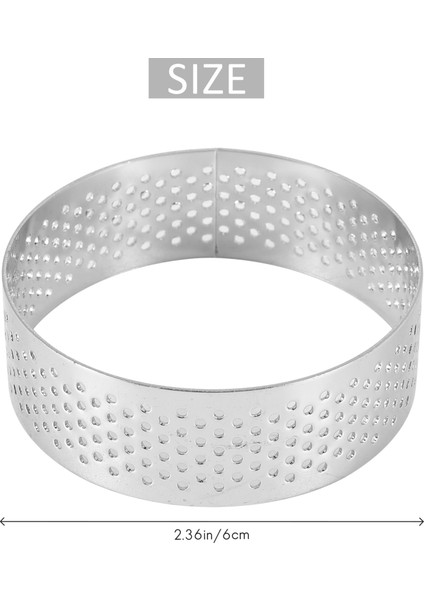 Adet 6 cm Dairesel Tart Halkası Tatlı Paslanmaz Çelik Delikli Meyveli Turta Kiş Kek Mus Kalıbı Mutfak Pişirme Kalıbı (Yurt Dışından) fiyatları