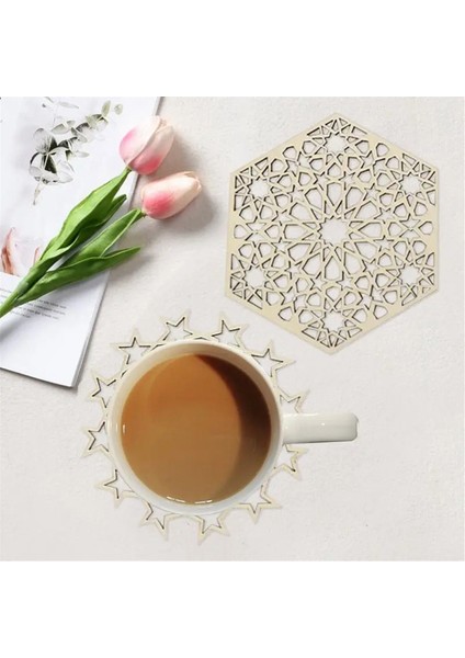 12 Adet Ahşap Bardak Altlığı, Içecek Kupa Altlığı, Istife Edilebilir Kahve Kupası Amerikan Servis Altlıkları, Içi Boş Bardak Altlıkları, Masa Üstü Koruma Aksesuarları (Yurt Dışından) fiyatları