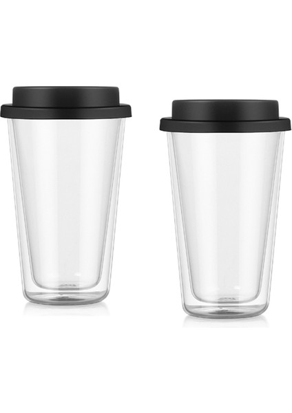 Paket Silikon Kapaklı Çift Duvarlı Cam Kahve Kupaları, 12 Oz / 350ML Yalıtımlı Içme Kahve Kupaları, Bulaşık Makinesinde Yıkanabilir (Yurt Dışından) fiyatları