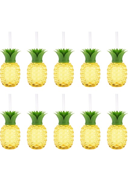 Plastik Ananas Bardağı, Pipetli Bardak, Luau Doğum Günü Partisi Dekorasyonu, Yaz Plajı Içme Bardağı (Yurt Dışından)