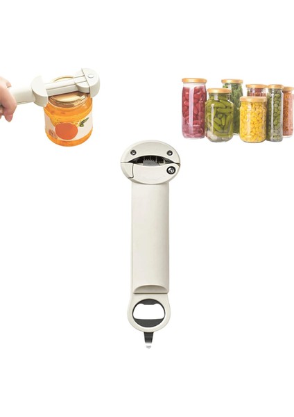 Kavanoz Açacağı, Çok Işlevli Geri Çekilebilir Şişe Açacağı, Ayarlanabilir Çok Işlevli Paslanmaz Çelik Konserve Açacağı Beyaz (Yurt Dışından) fiyatları