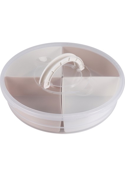 Bölmeli Sebze Tepsisi Kapaklı Atıştırmalık Saklama Kutusu Kapaklı Meyve Kasesi (Yurt Dışından)