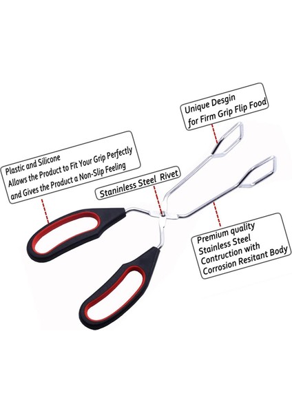 Rahat Saplı Makas Pensesi Ekstra Uzun Paslanmaz Çelik Makas Pensesi Barbekü Pişirmek Için (Yurt Dışından) fırsatları