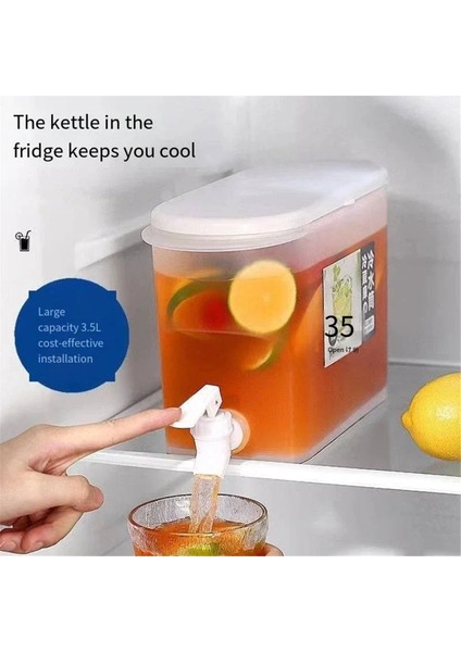 3,5 L Büyük Kapasiteli Soğuk Su Şişesi, Musluklu Soğuk Su Şişesi, Buzdolabı ve Buzlu Içecek Kutusu (Yurt Dışından) fırsatları
