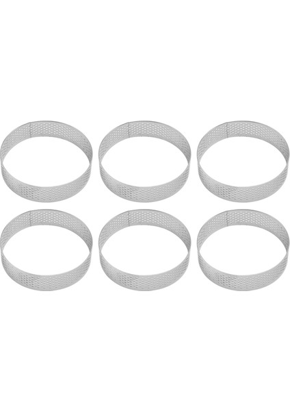 10'lu Paket 8 cm Paslanmaz Çelik Tart Halkaları Dairesel Tart Halkaları Delikli Kek Halkası Kalıbı Mus Kalıbı Mutfak Pişirme Kalıbı (Yurt Dışından) fırsatları