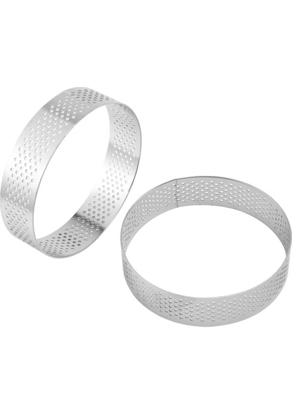 10'lu Paket 8 cm Paslanmaz Çelik Tart Halkaları Dairesel Tart Halkaları Delikli Kek Halkası Kalıbı Mus Kalıbı Mutfak Pişirme Kalıbı (Yurt Dışından) indirimleri