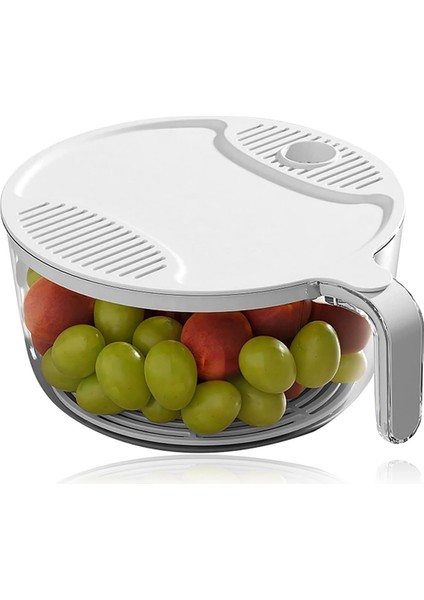 Pirinç Süzgeci, Fasulye Yıkayıcı Süzgeçler ve Pirinç Yıkayıcı Süzgeç Kase Kapaklı Sebzeler Için Pirinç Temizleyici Beyaz (Yurt Dışından)