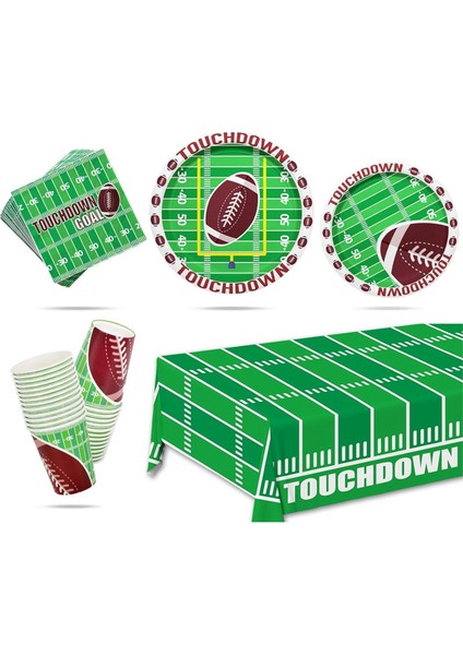 101 Parça Futbol Temalı Sofra Takımı Futbol Partisi Seti Futbol Maçı Veya Doğum Günü Partisi Için Mükemmel (Yurt Dışından)